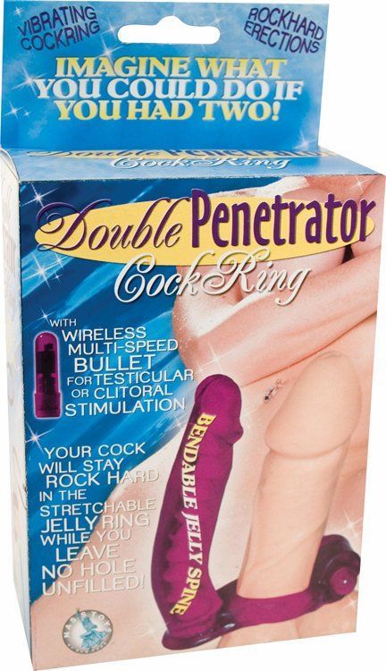 DOUBLE PENETRATOR COCKRING PURPLE - Click Image to Close
