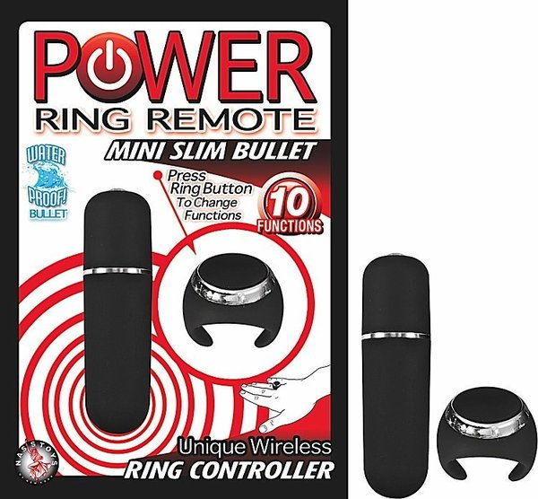 POWER RING REMOTE MINI SLIM BULLET BLACK