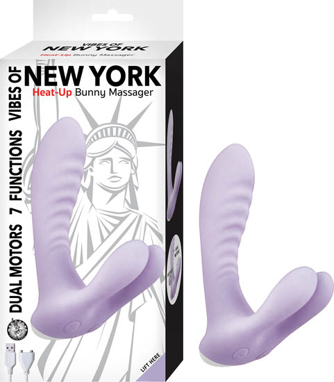 (WD) VIBES OF NEW YORK HEAT-UP BUNNY MASSAGER LAVENDER - Click Image to Close