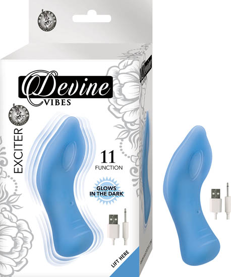 (WD) DEVINE VIBES EXCITER BLUE IN THE DARK CLITORAL TEASER - Click Image to Close
