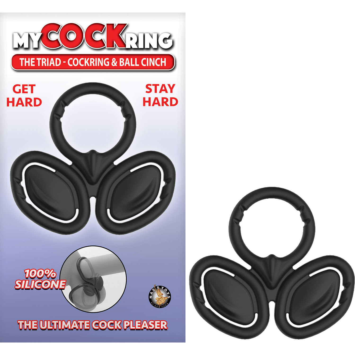 MY COCKRING THE TRIAD-COCKRING & BALL CINCH BLACK - Click Image to Close