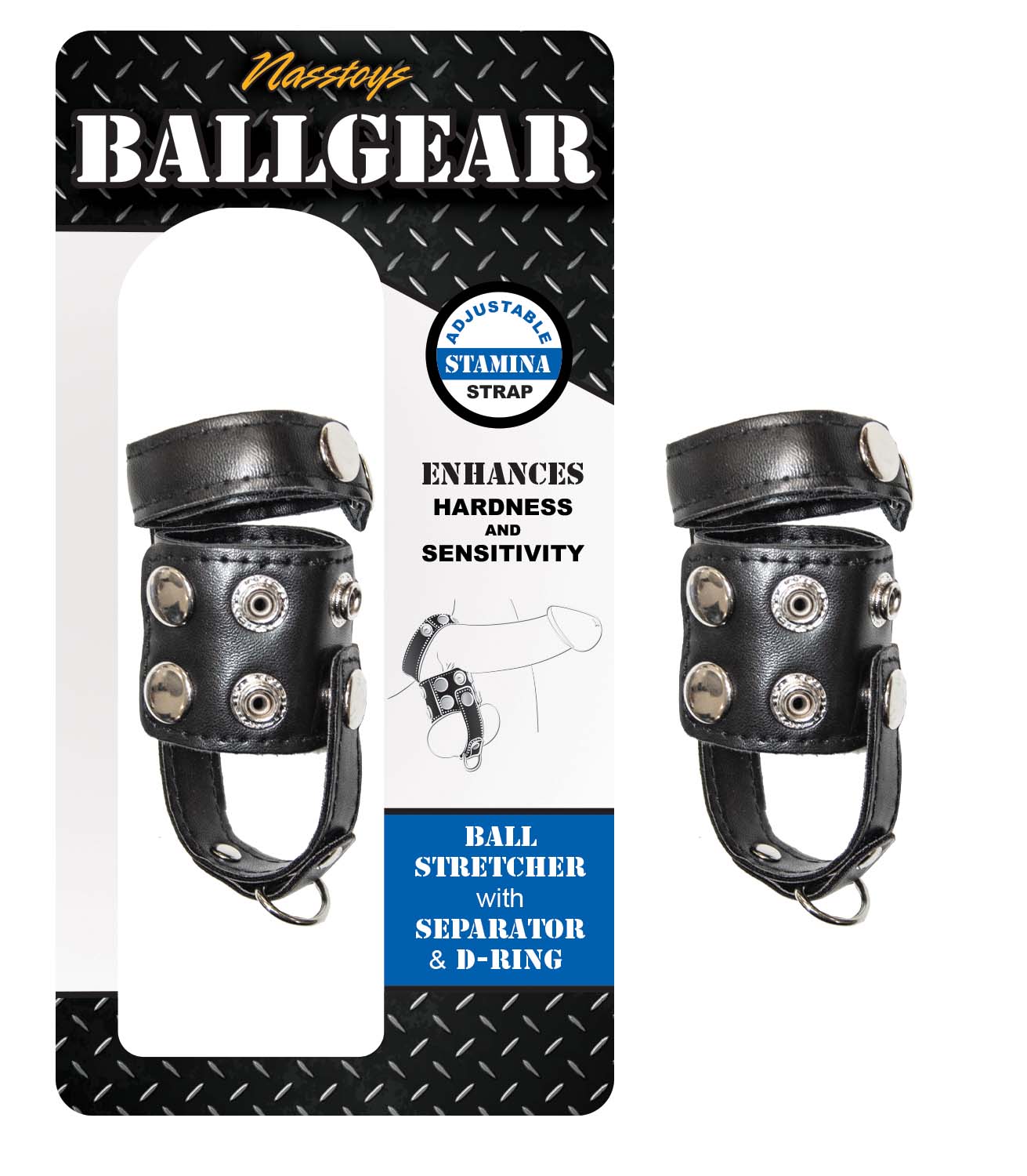 BALLGEAR BALL STRETCHER WITH SEPARATOR & D-RING BLACK - Click Image to Close