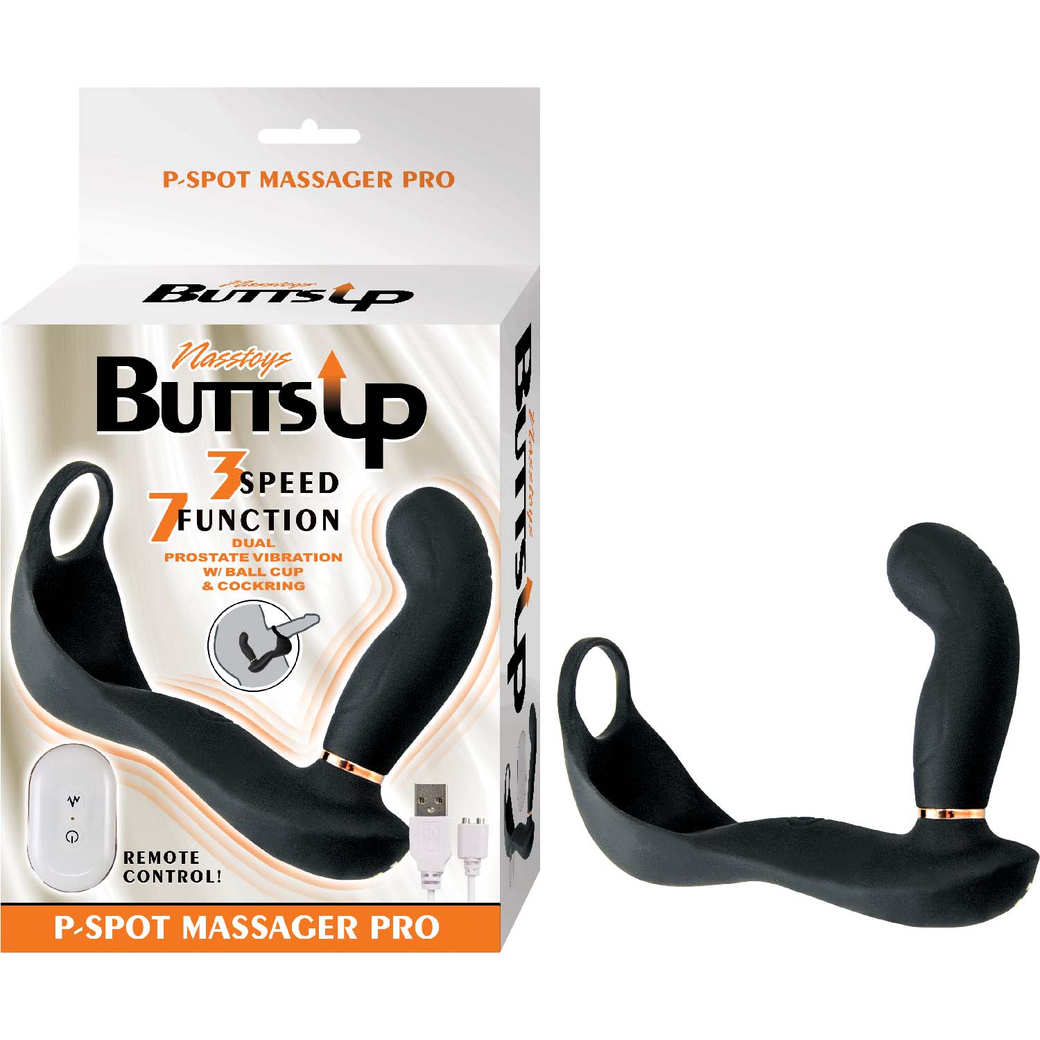 BUTTS UP P-SPOT MASSAGER PRO BLACK - Click Image to Close