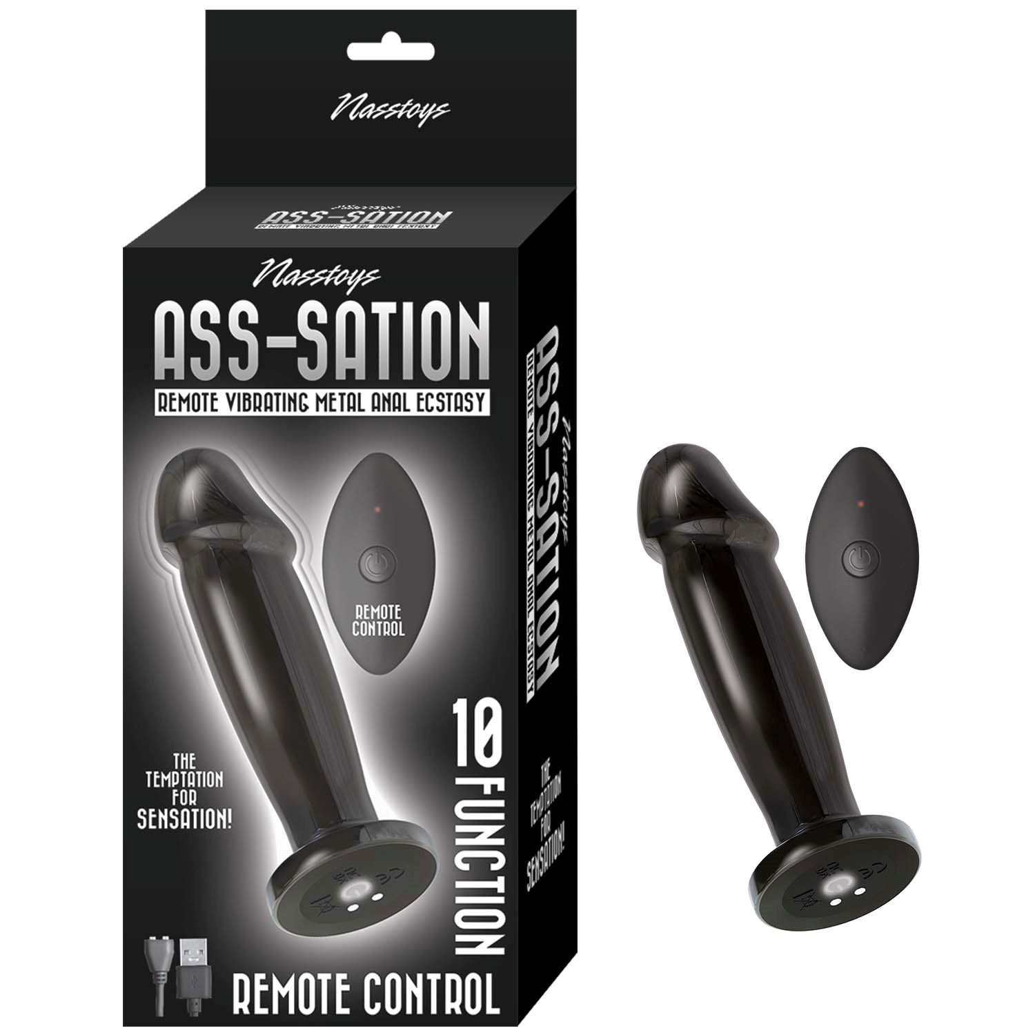 ASS-SATION REMOTE VIBRATING METAL ANAL ECSTASY BLACK - Click Image to Close