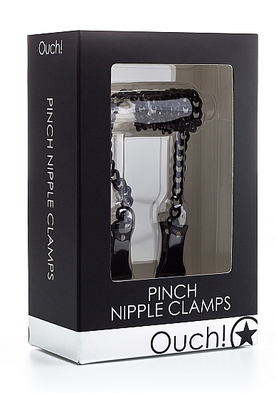 (WD) PINCH NIPPLE CLAMPS BLACK - Click Image to Close