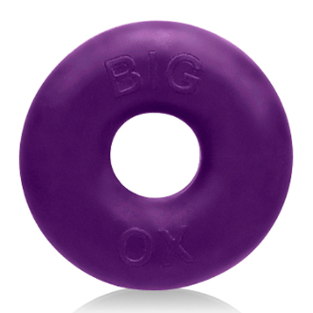 BIG OX COCKRING SILICONE/TPR BLEND EGGPLANT ICE (NET) - Click Image to Close