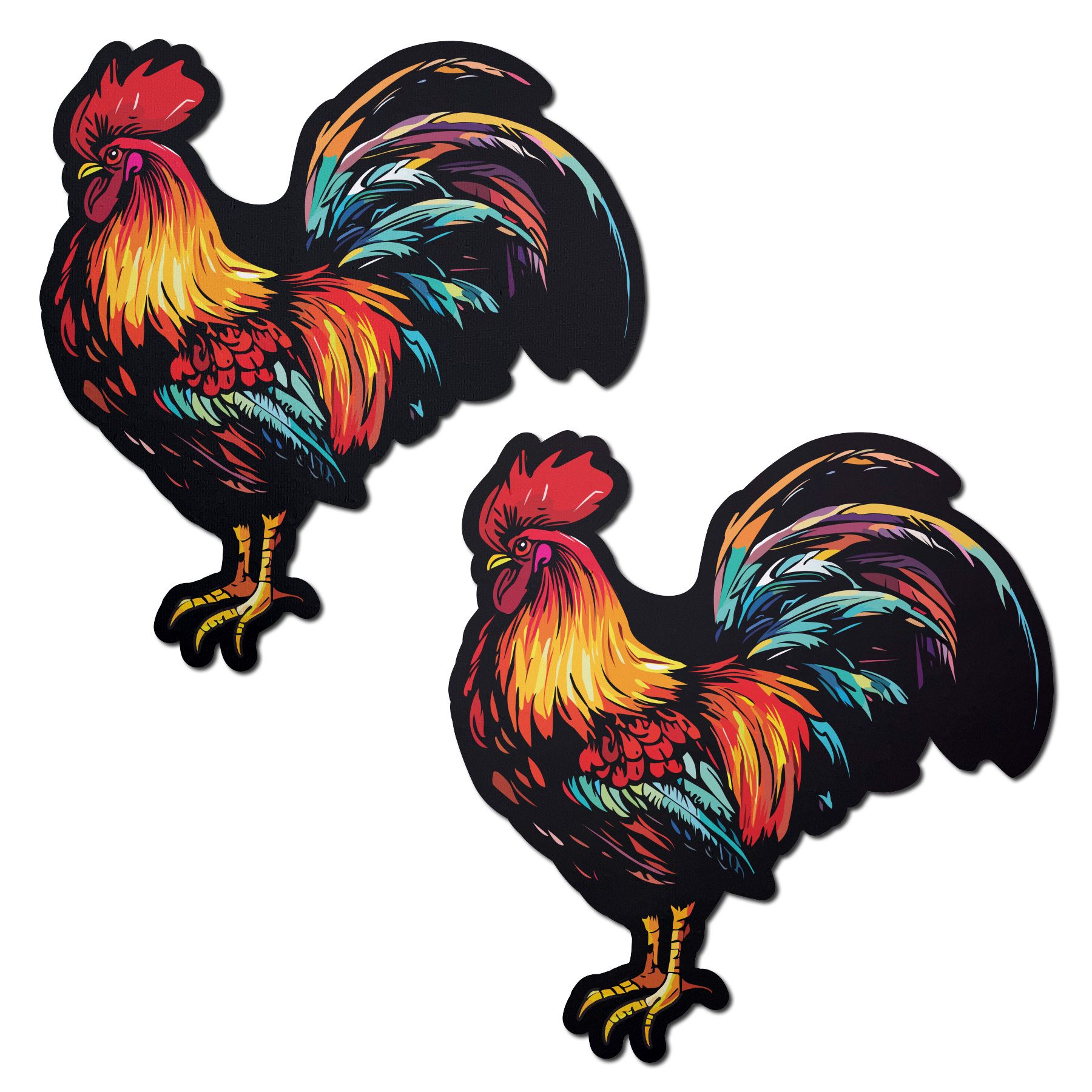 PASTEASE COLORFUL ROOSTER PASTIES - Click Image to Close