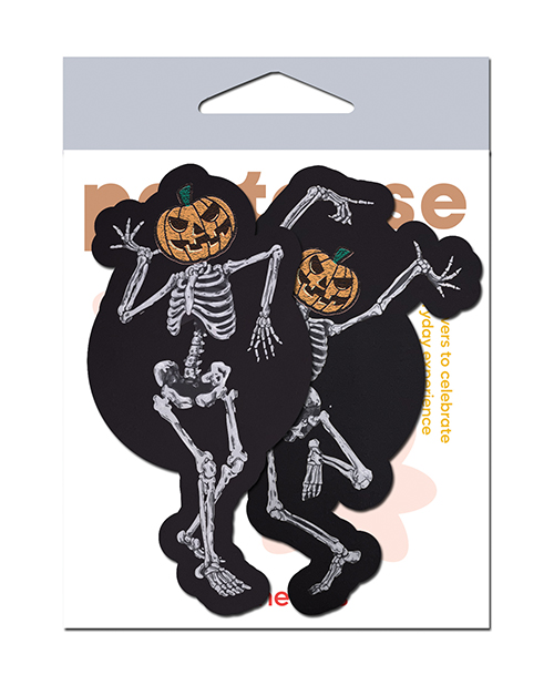 PASTEASE DANCING SKELETONS W/ PUMPKIN HEADS - Click Image to Close