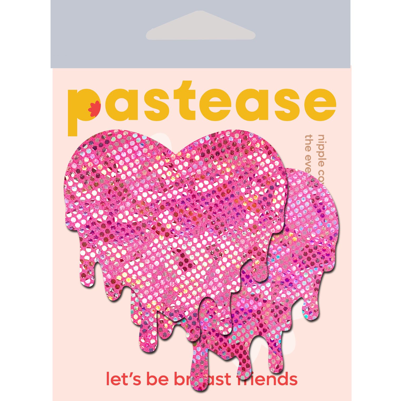 PASTEASE PINK MELTY HEART SHATTERED GLASS DISCO BALL - Click Image to Close