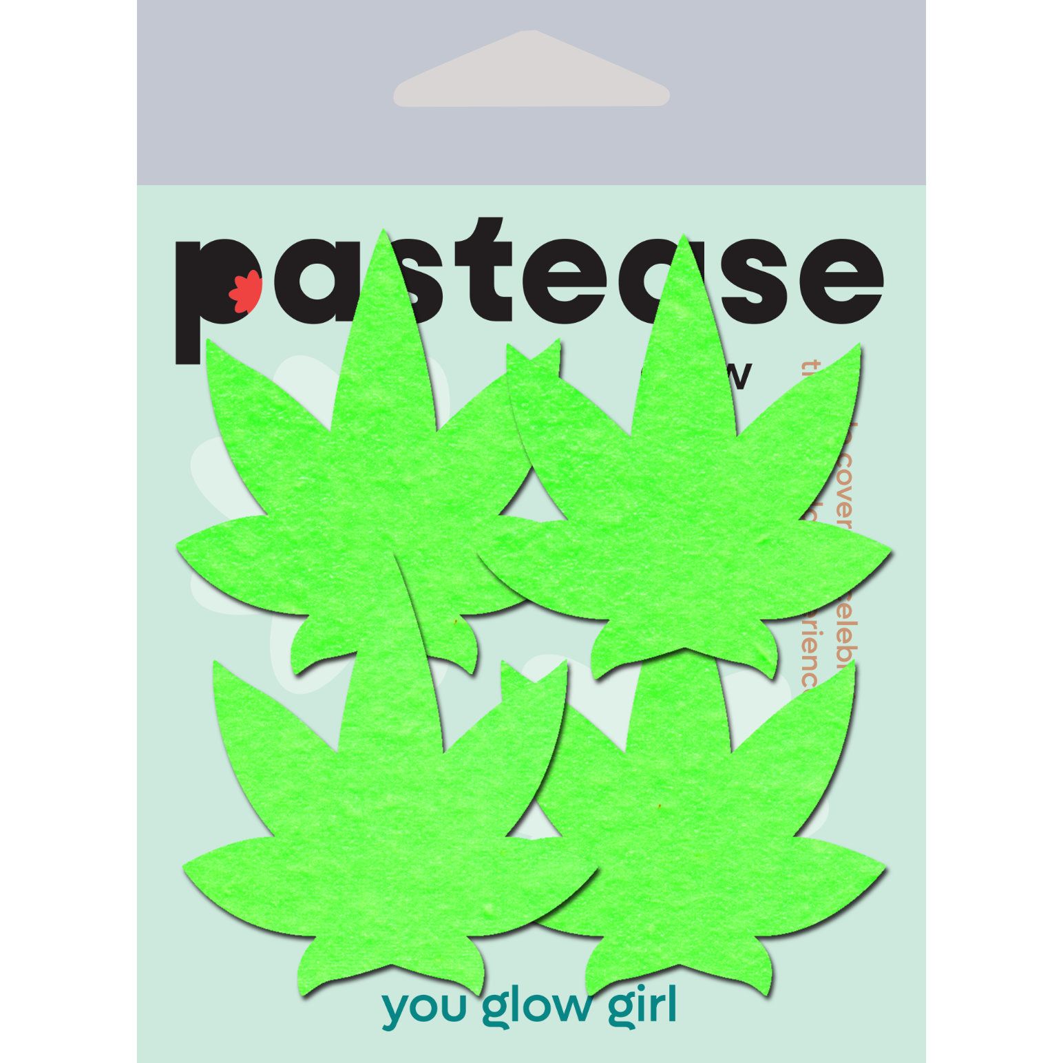 PASTEASE SMALL GLOW IN THE POT LEAF NIPPLE - Click Image to Close