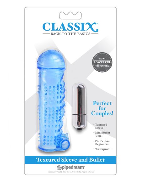 CLASSIX TEXTURED SLEEVE & BULLET BLUE - Click Image to Close