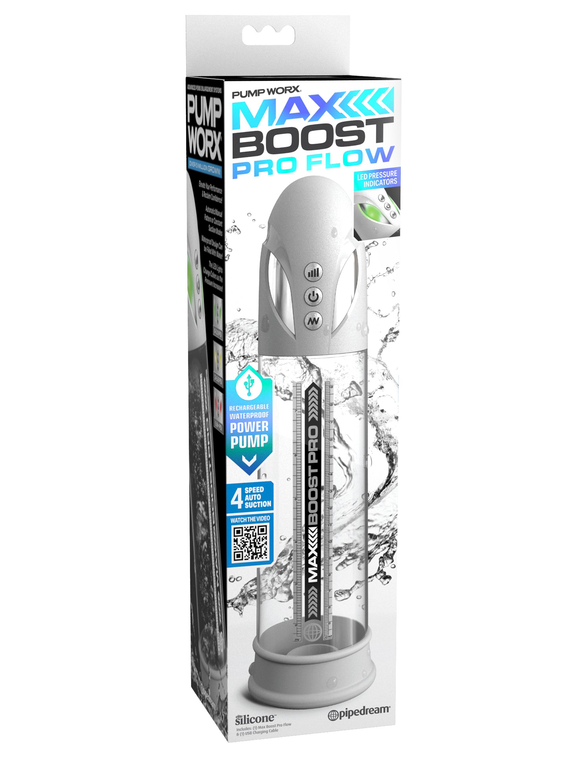 MAX BOOST PRO FLOW WHITE/CLEAR - Click Image to Close