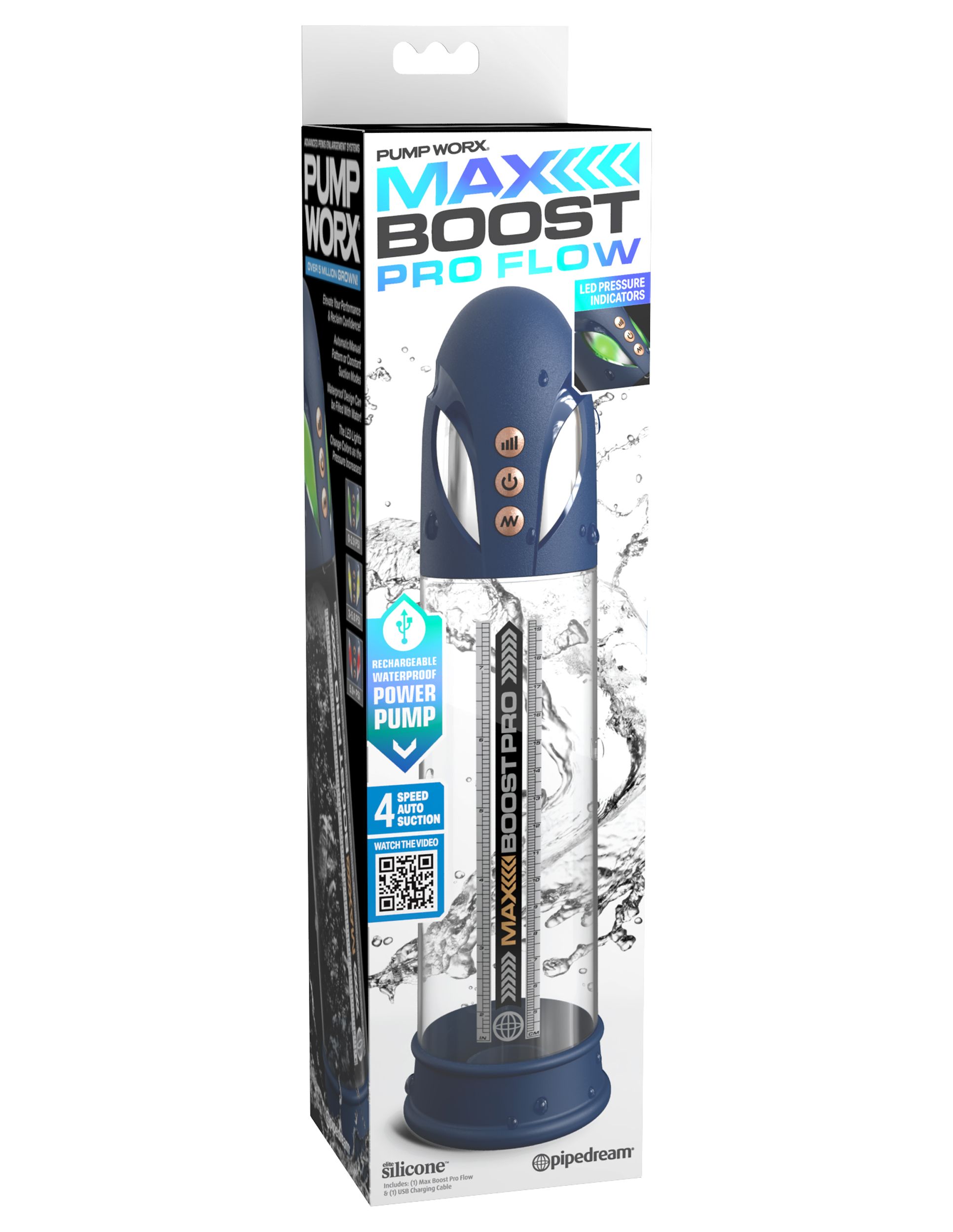 MAX BOOST PRO FLOW BLUE/CLEAR - Click Image to Close