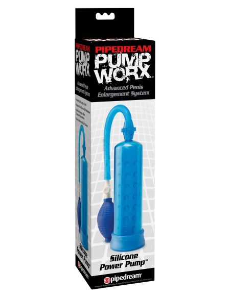 PUMP WORX SILICONE POWER PUMP BLUE - Click Image to Close