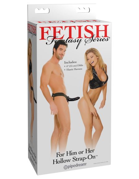 FETISH FANTASY HOLLOW STRAP ON FOR HIM OR HER BLACK - Click Image to Close