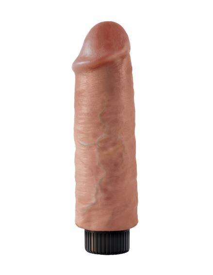 KING COCK 6 IN VIBRATING TAN - Click Image to Close