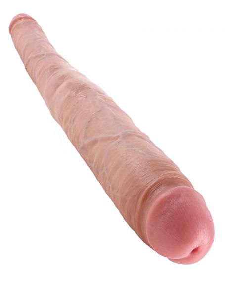 KING COCK 16 IN TAPERED DOUBLE DILDO FLESH - Click Image to Close