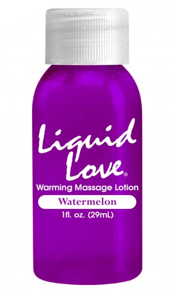 LIQUID LOVE WARMING MASSAGE LOTION 1OZ. WATERMELON