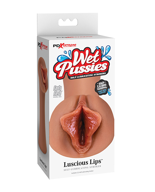 PDX EXTREME WET PUSSIES LUSCIOUS LIPS TAN - Click Image to Close