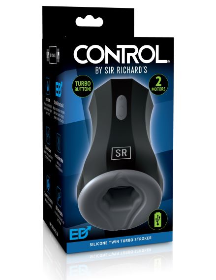 SIR RICHARD'S CONTROL SILICONE TWIN TURBO STROKER - Click Image to Close