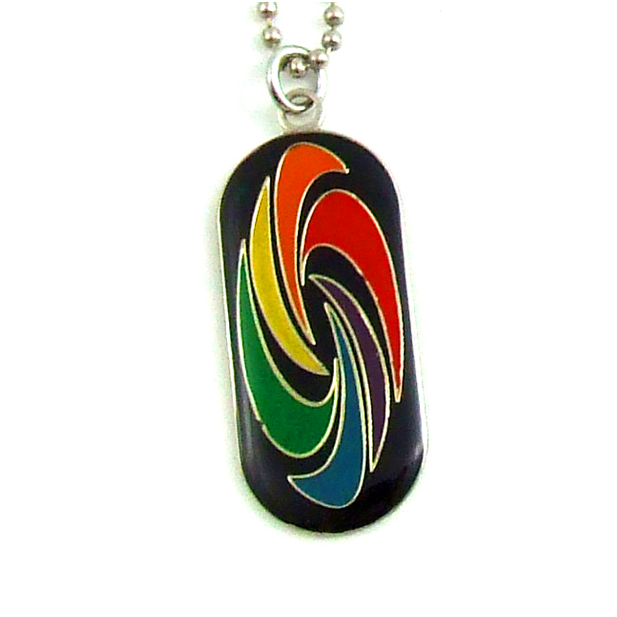 GAYSENTIALS SWIRL I.D. TAG NECKLACE - Click Image to Close