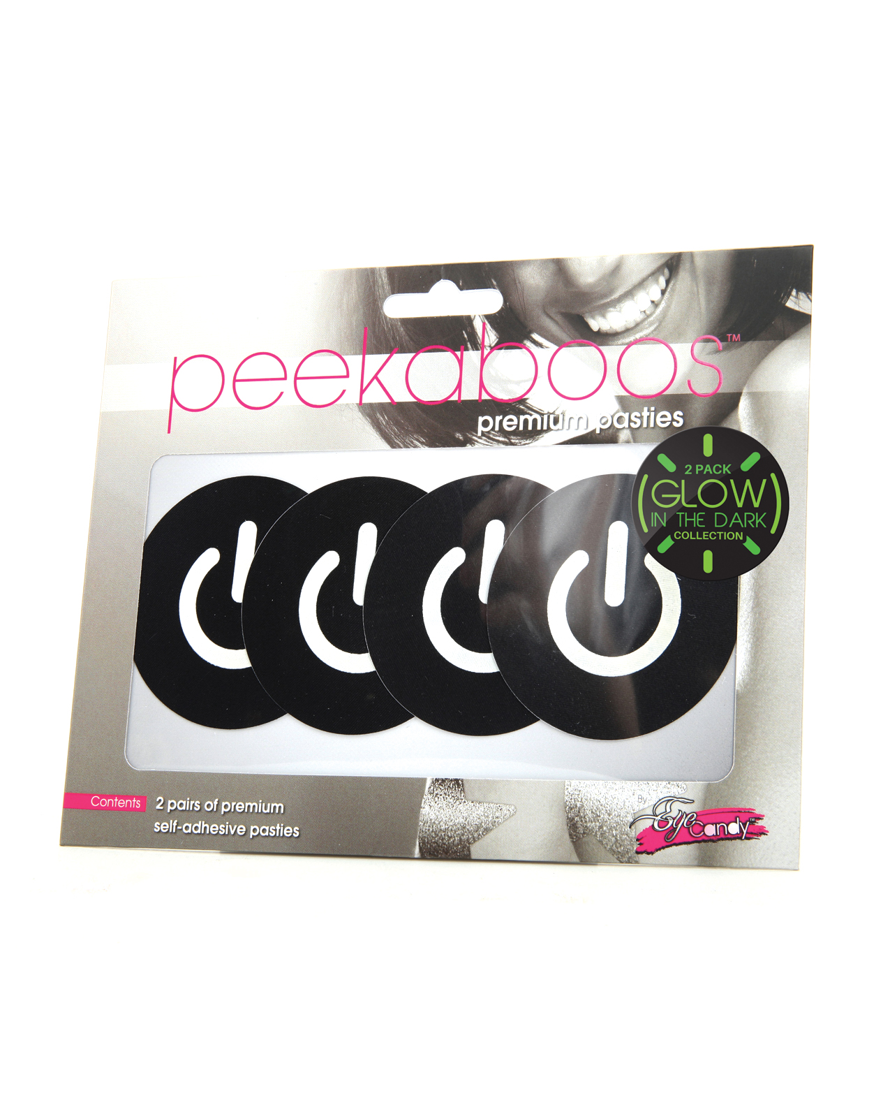 PASTIES GLOW IN THE DARK POWER BUTTON - Click Image to Close