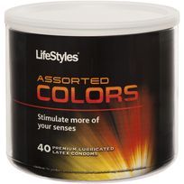 LIFESTYLES ASSORTED COLORS 40PC BOWL - Click Image to Close