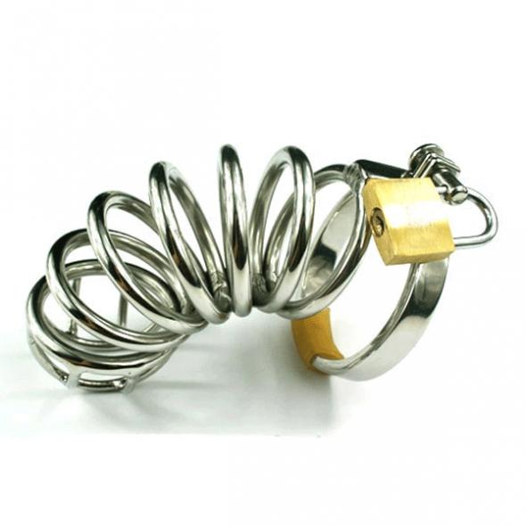 STAINLESS STEEL SIX RING COCK CAGE - Click Image to Close