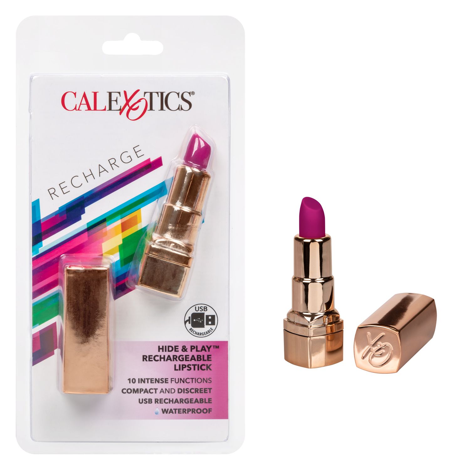 HIDE & PLAY RECHARGEABLE LIPSTICK PURPLE - Click Image to Close