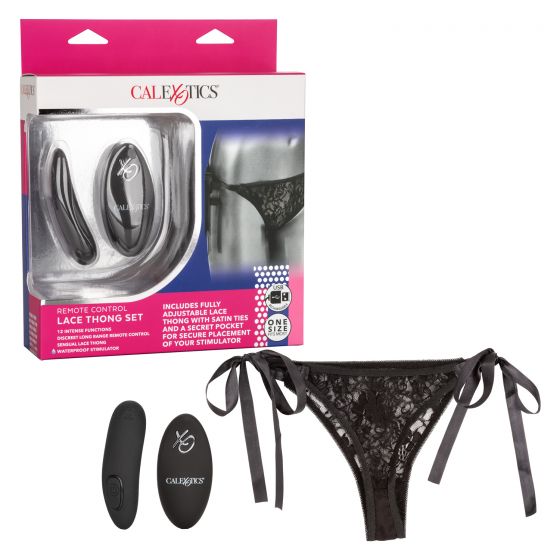 REMOTE CONTROL LACE THONG SET - Click Image to Close