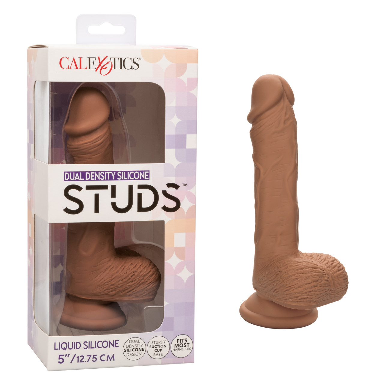DUAL DENSITY SILICONE STUD 5IN BROWN - Click Image to Close