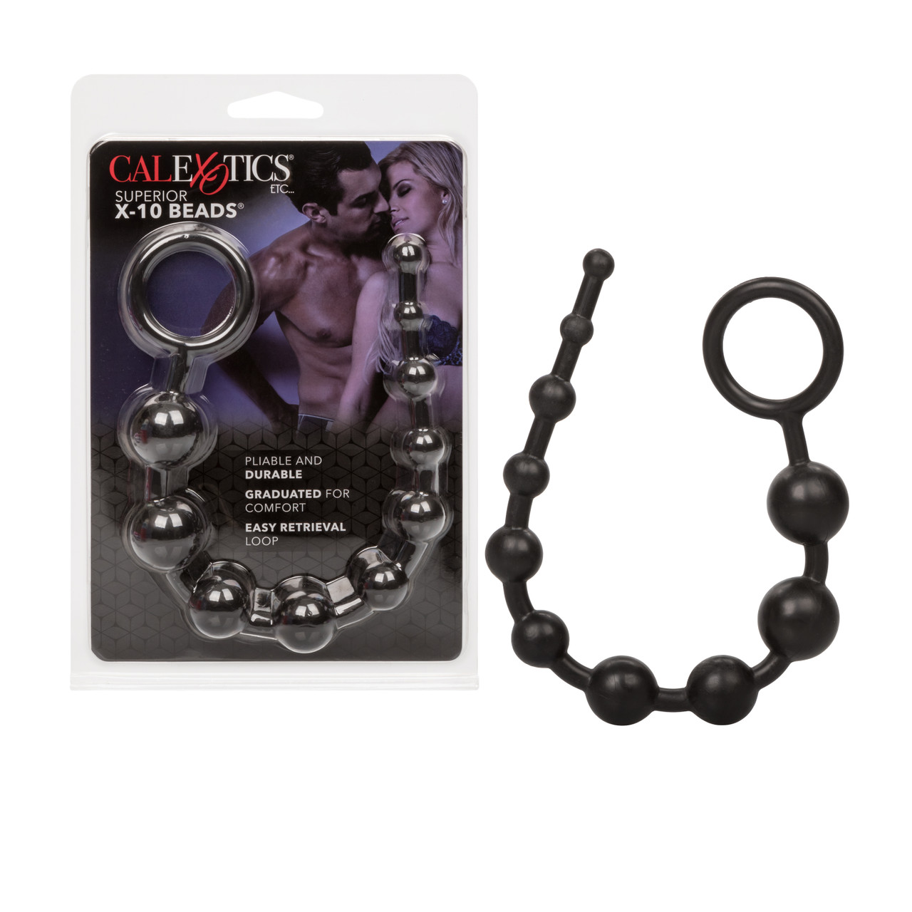 SILICONE X-10 BEADS BLACK