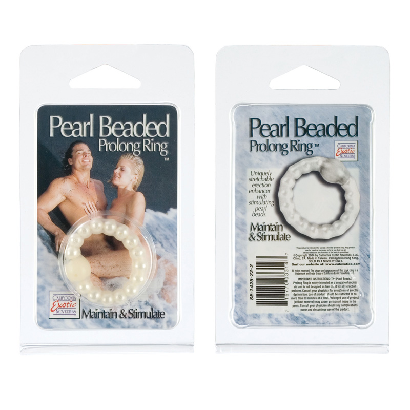 PEARL BEAD PROLONG RING WHITE - Click Image to Close