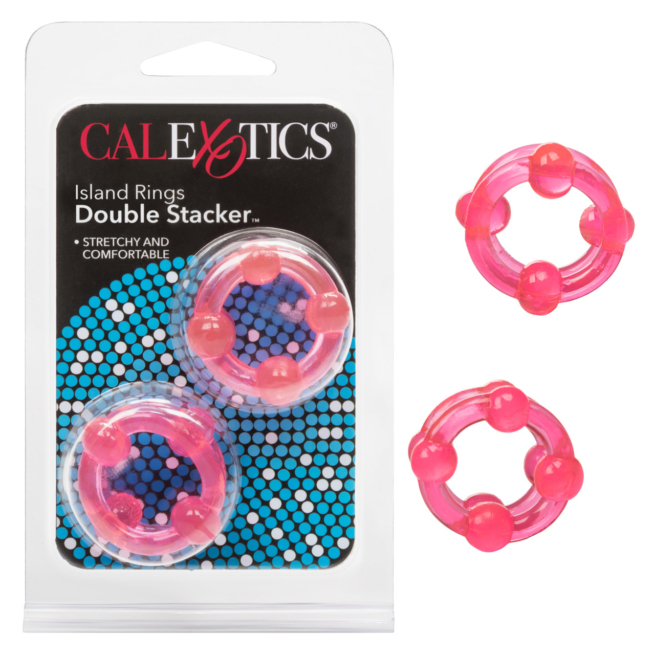 ISLAND RINGS DOUBLE STACKERS- PINK