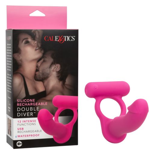 SILICONE RECHARGEABLE DOUBLE DIVER - Click Image to Close