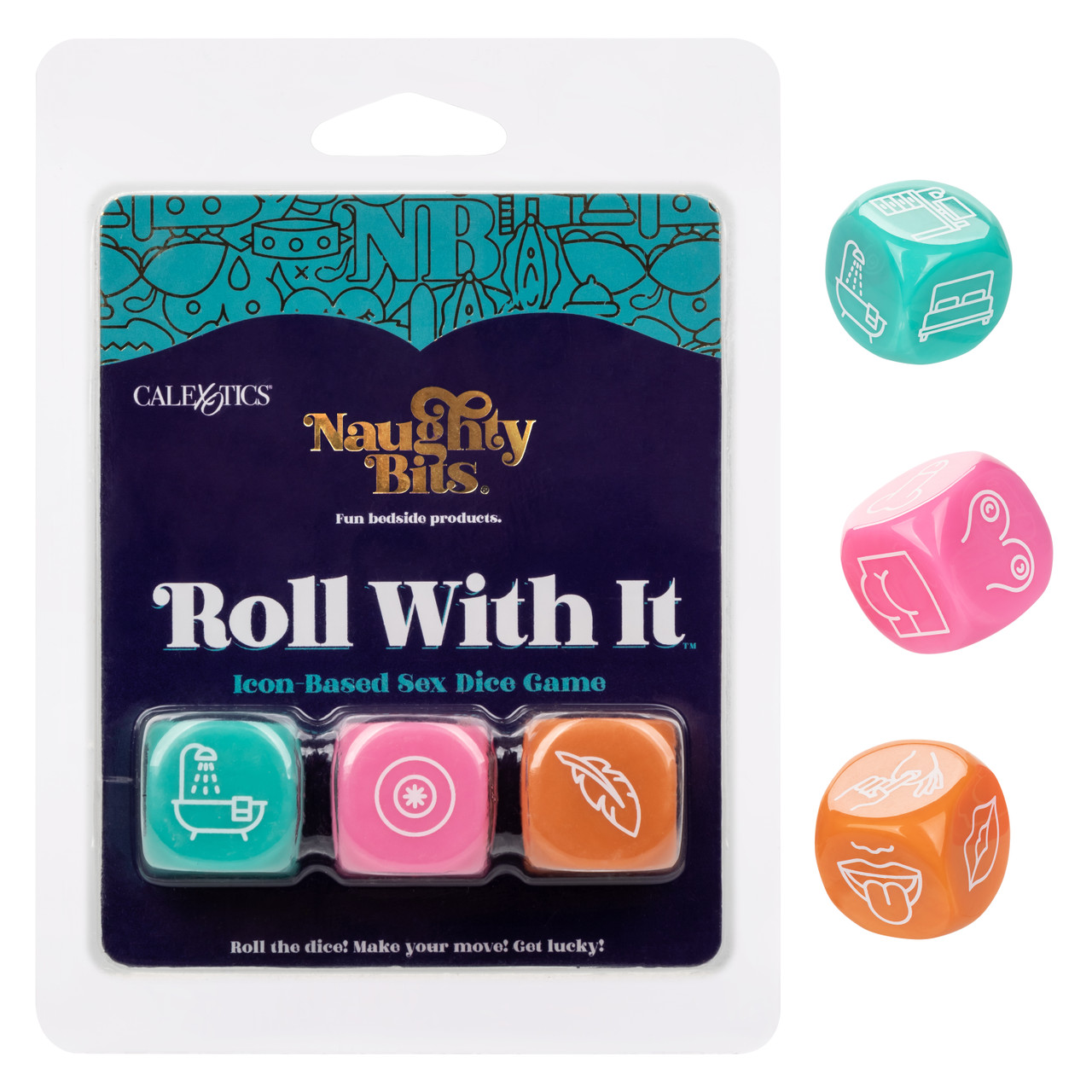 NAUGHTY BITS ROLL WITH IT ICON BASED SEX DICE - Click Image to Close