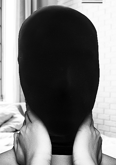 B&W SUBJUGATION MASK ALLOWS JUST A HINT OF LIGHT - Click Image to Close