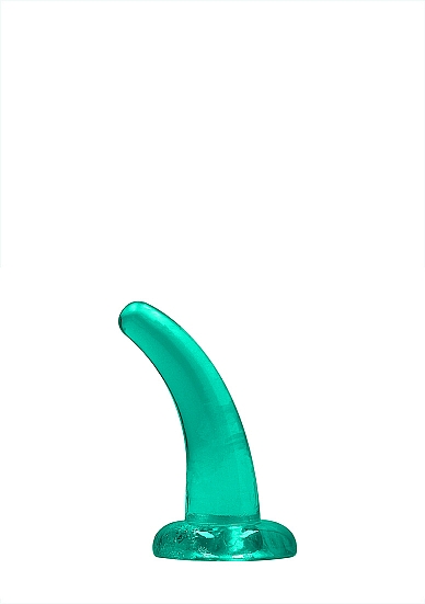 REALROCK NON REALISTIC DILDO W SUCTION CUP 4.5IN TURQUOISE - Click Image to Close