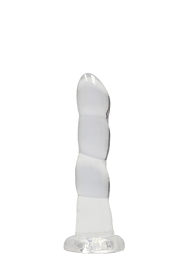 REALROCK NON REALISTIC DILDO W SUCTION CUP 7IN TRANSPARENT - Click Image to Close