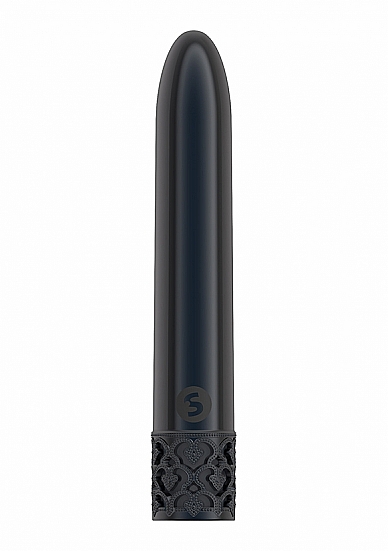 ROYAL GEMS SHINY POWERFUL VIBE RECHARGEABLE GUNMETAL - Click Image to Close