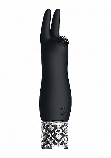ROYAL GEMS ELEGANCE BLACK RECHARGEABLE SILICONE BULLET - Click Image to Close