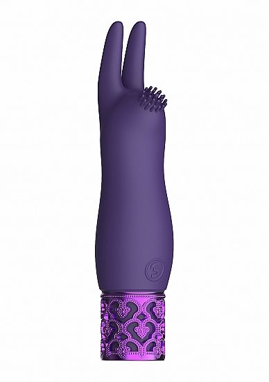 ROYAL GEMS ELEGANCE PURPLE RECHARGEABLE SILICONE BULLET - Click Image to Close