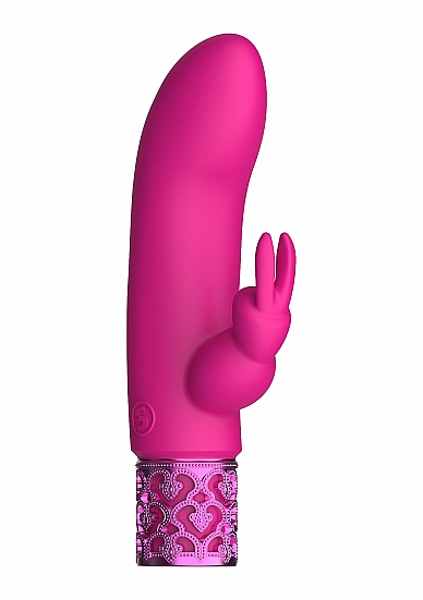 ROYAL GEMS DAZZLING PINK RECHARGEABLE SILICONE BULLET - Click Image to Close