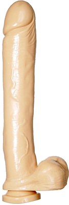 EXXXTREME DONG W/SUCTION FLESH 14IN - Click Image to Close
