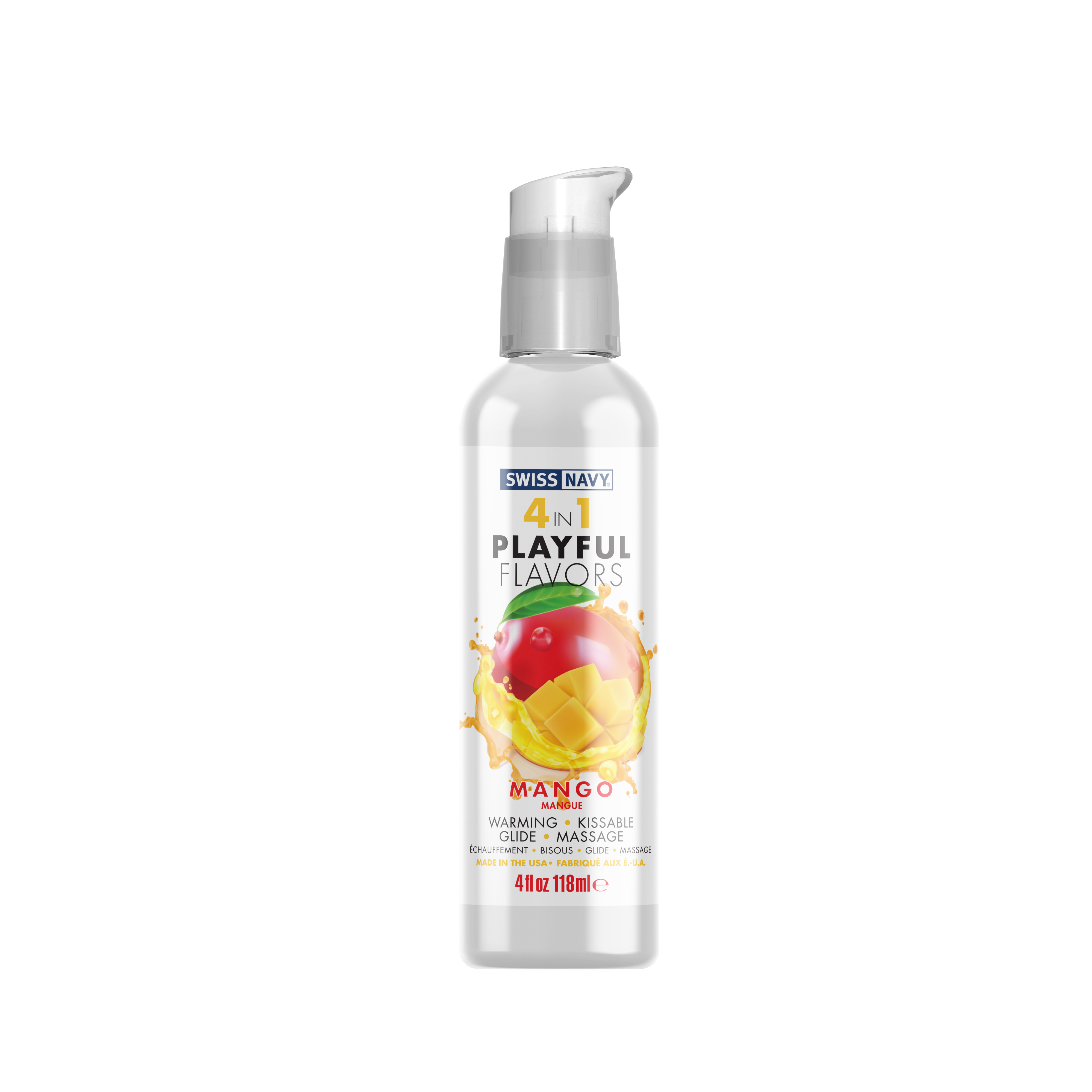 SWISS NAVY 4 IN 1 PLAYFUL FLAVORS MANGO 4 OZ - Click Image to Close
