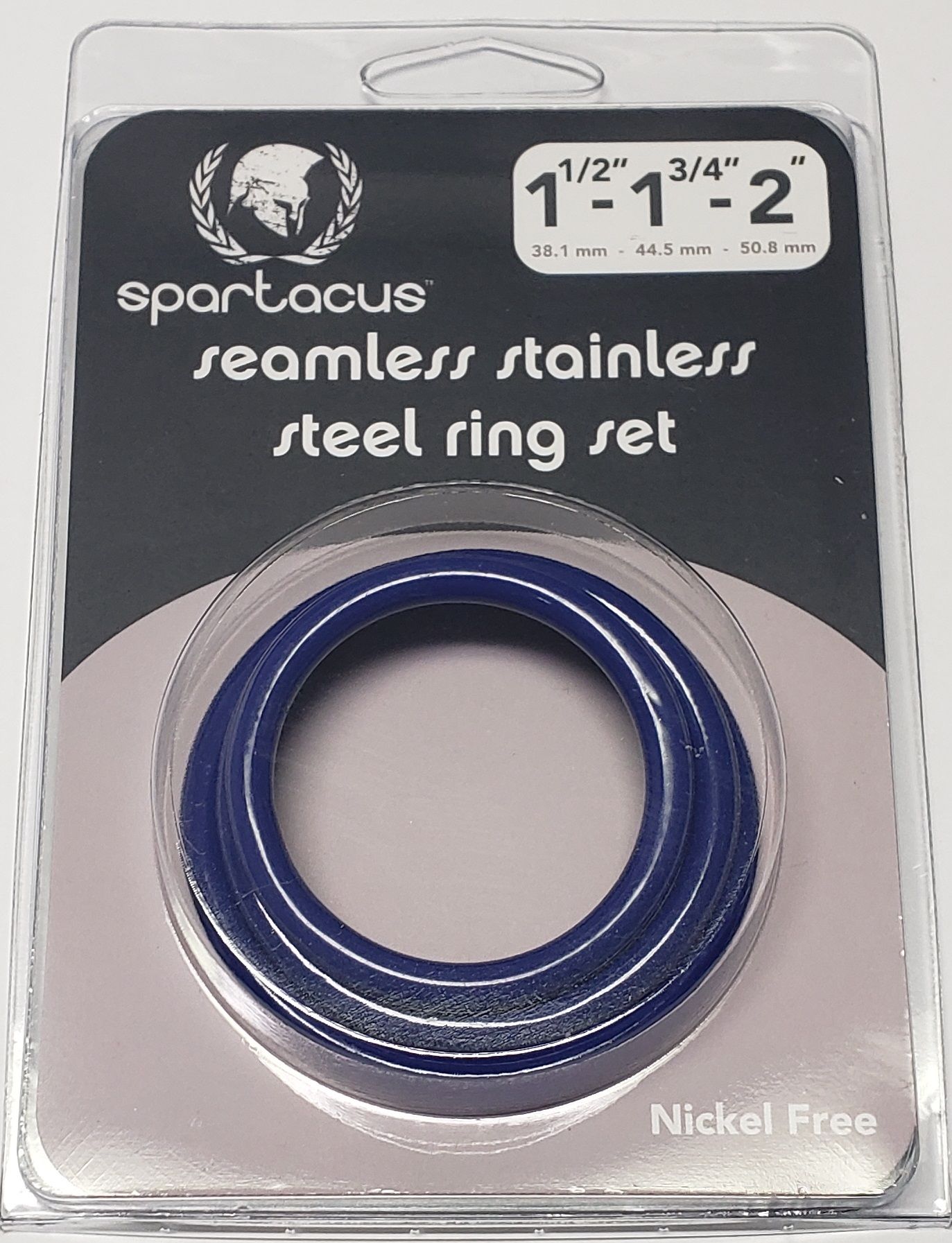 BLUE STAINLESS STEEL C-RING SET - 1.5 1.75" 2" " - Click Image to Close