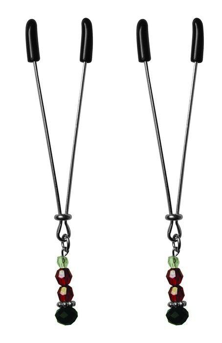 SEX & MISCHIEF NIPPLE CLIPS RUBY BLACK - Click Image to Close