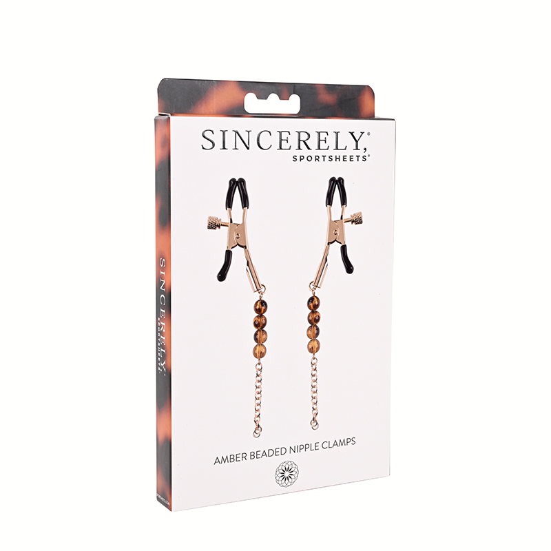 SINCERELY AMBER BEADED NIPPLE JEWELRY
