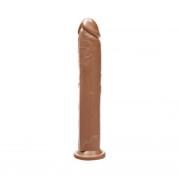 COCK W/SUCTION CARAMEL 10IN - Click Image to Close