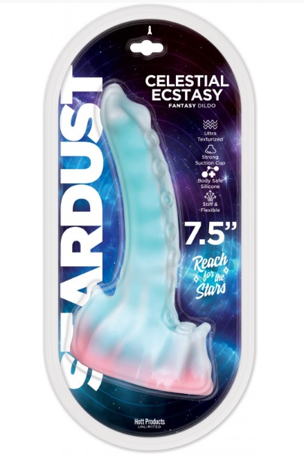 STARDUST CELESTIAL ECSTACY 7.5 IN SILICONE DILDO - Click Image to Close